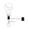 Lunsom 130mm Shift Knob Aluminum Alloy Car Shift Lever Shift