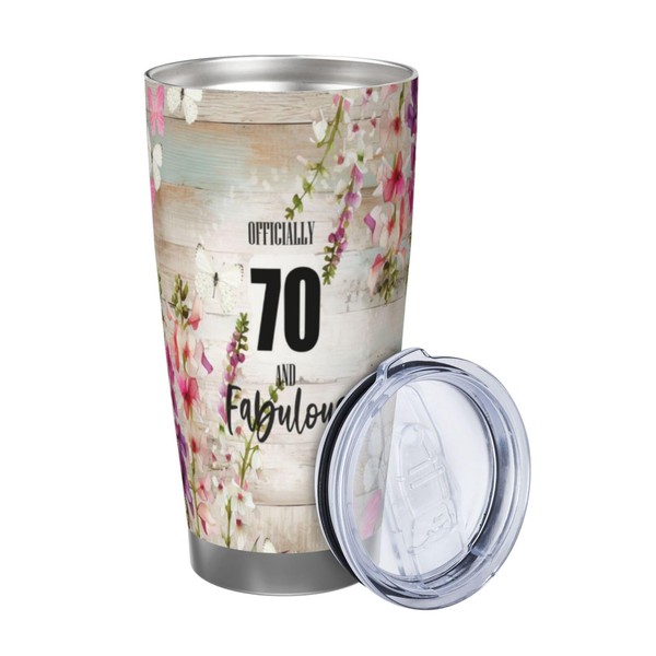 70th Birthday Gifts for Women,70th Coffee Tumbler Stainless Steel Travel