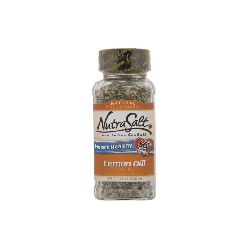 NutraSalt Lemon Dill, 3-Ounce Containers (Pack of 6)