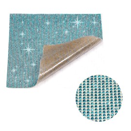 Mandala Crafts Teal Rhinestones Stickers Rhinestone Sheets Self Adhesive Rhinestones for Crafts - Diamond Wrap Gem Stickers Bling Sheets for Car Bling Stickers