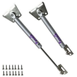 2 Pack 120N/26LBS DIY Drop Down Gas Struts for Downward Flap Lid Slowly Down, Drop Front Desk, Cabinet Desk and Loft Hatch