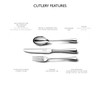 Robert Welch Radford Bright Cutlery Traditional Salad Servers. Made from