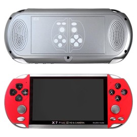 Favored Built-in 1000 Games Retro Portable Mini Handheld Video Game Console 8-Bit 5.1 Inch 128Bit Color LCD Kids Color Game Player (Red)