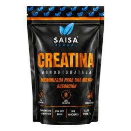 Creatina Monohidratada Alta Absorción 500 G Saisa Herbal Sin Sabor                                                                                    