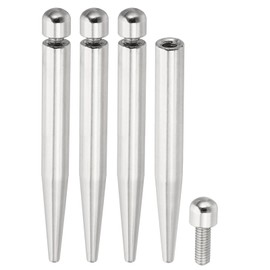 PATIKIL 2/7 x 2 inch Sign Standoff Screws, 8 Pcs Stainless Steel Wall Standoff Mounting Hardware Advertising Glass Nail for Hanging Acrylic Picture Frame Acrylic Panel, Silver
