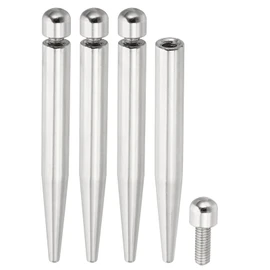 PATIKIL 2/7 x 2 inch Sign Standoff Screws, 8 Pcs Stainless Steel Wall Standoff Mounting Hardware Advertising Glass Nail for Hanging Acrylic Picture Frame Acrylic Panel, Silver