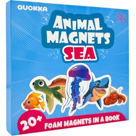 QUOKKA Travel Magnetic Puzzles for Toddlers 1-3 – 20+Pcs Sea Game with Playbook – Fun Travel Game Toy for Kids Ages 3-5 – Strong Magnets for Car Activities – Fun Toddler Puzzle Ages 2-4