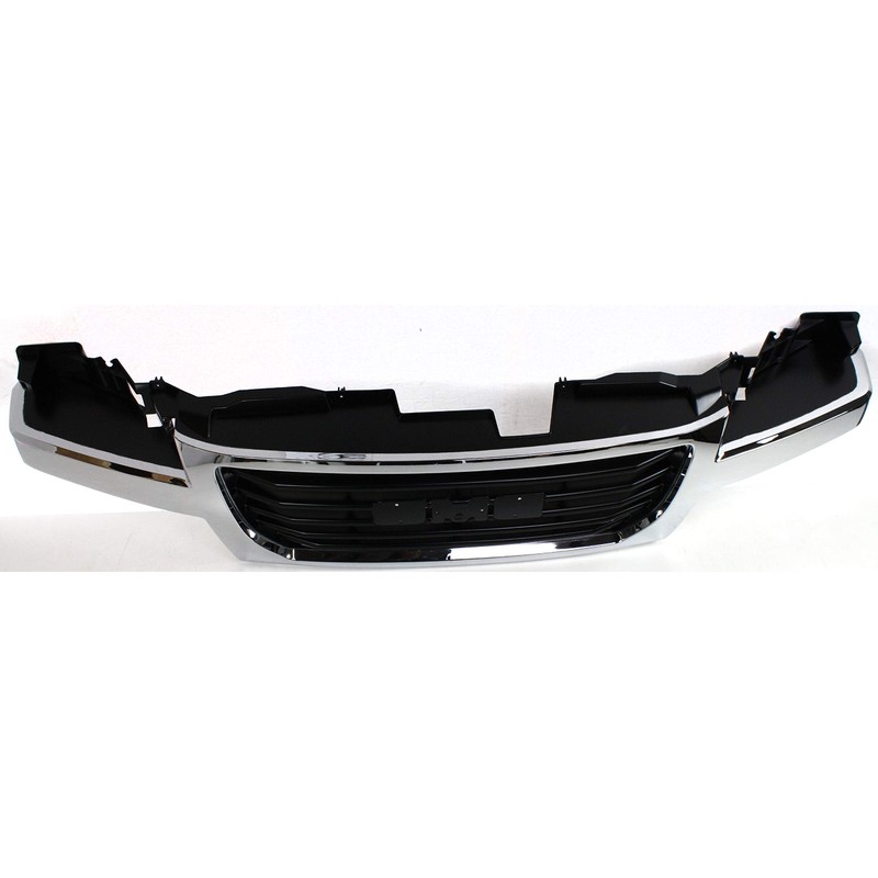 Evan-Fischer Grille Assembly Compatible with 2004-2012 GMC Canyon Chrome Shell/Black