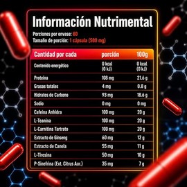 ForzaTech BURN Termogénico Pre Entrenamiento Suplemento Alimenticio 60 cápsulas con Cafeína Anhidra, P-Sinefrina, Cetonas de Frambuesa, Tirosina y Tea