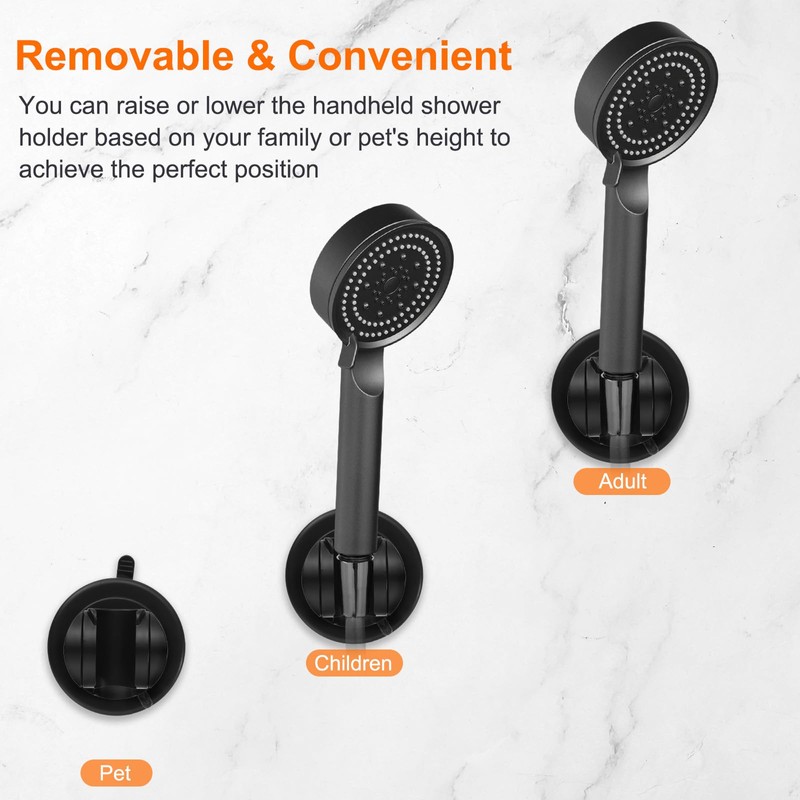 sourcing map 2pcs Shower Head Holder, Suction Cup Shower Head