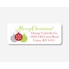 60ct - Christmas Return Address Labels, Merry Christmas Ornament Return