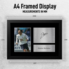 HWC Trading Dimitar Berbatov Tottenham Hotspur Gifts Printed Signed Autograph Picture for Football Fans and Supporters - A4 Framed