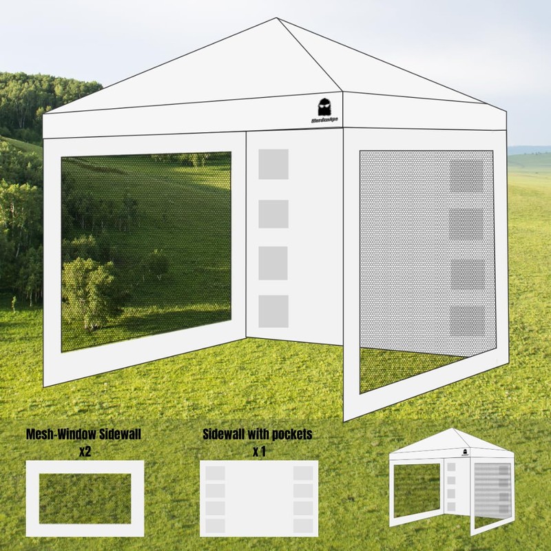 MordenApe Sidewalls for 10x10 Pop Up Canopy - Multi-Functional Combination