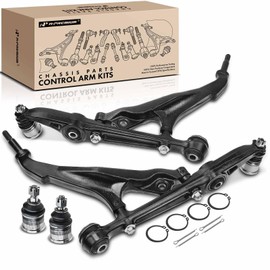 A-Premium Set of 4, Front Lower Control Arm, Lower Ball Joint, Compatible with Honda Civic 1992-1995, Civic del Sol 1993-1997