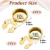 STSTR 11PCS Gold Button Covers for Women, Blank Cuff Links