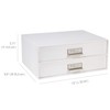 Bigso Birger 2-Drawer Fiberboard Label Frame Document Letter Box, 5.7