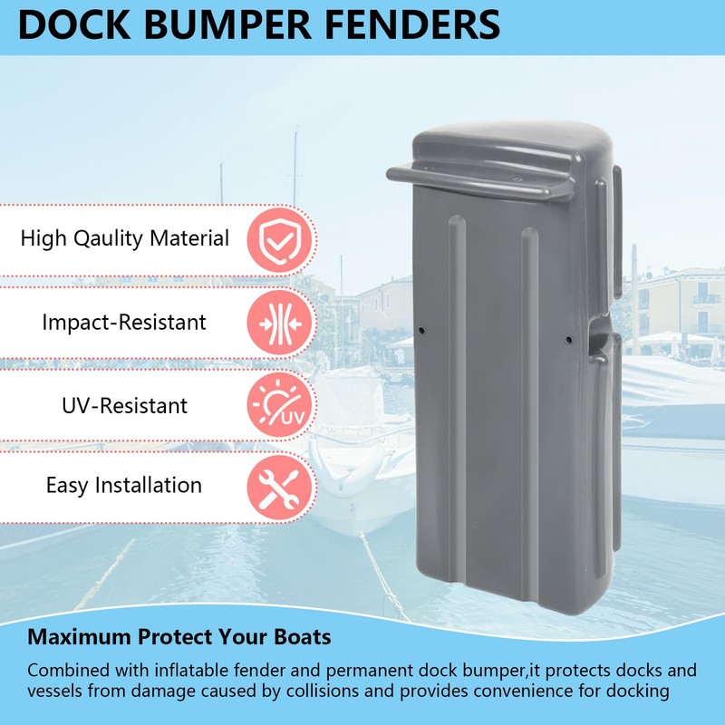 Dock Bumpers 2 Pack,Dock Fenders Bumper,Marine Dock Bumpers,Inflatable Dock Protection