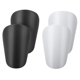 Set of 4 Mini Shin Pads 8 x 5 cm Football Mini Shin Pads DIY Paintable (Black & White)