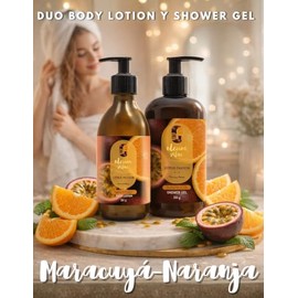 Oleum Vitae Kit Dúo Shower Gel Body Lotion Citrus Passion Crema Corporal Ducha Maracuyá Naranja