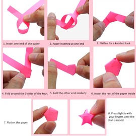 Star origami strips, starry sky patterns, paper stars, handmade paper strips, handicrafts (540 pieces)