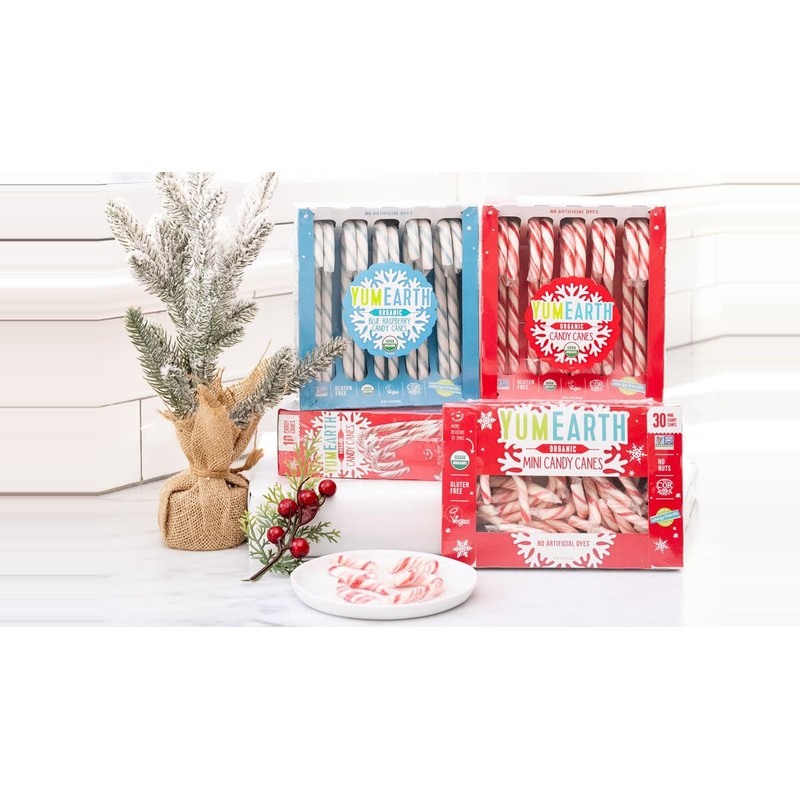 YumEarth Organic Holiday Mini Candy Canes, 30 Count