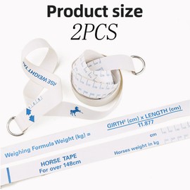 Horse Weight Tape, Portable Horse Measuring Stick for Height and Weight Double Scale Horses Waist Measuring Tape, Easy-Measure Height and Weight Tapes, Animal Weight Tapes Horses Tapese Measure (2)