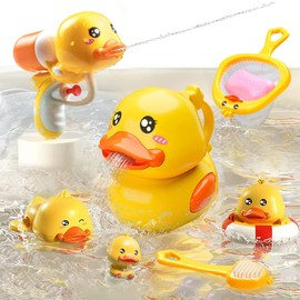 Bath Toy from 1 2 3 Years, Purphy Bath Toy, Bathtub Toy, Rubber Duck Water Toy, Children's Gifts for Baby, Children, Toddlers