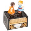Retro Radio Shape with Lovely Dolls Storage Music Box Wedding