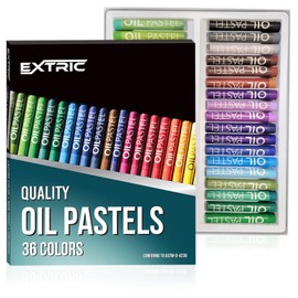EXTRIC Oil Pastels 36 Colors Count Pastels Art Supplies, Soft Pastels, Oil Pastels for Kids and Artists, Oil Crayons
