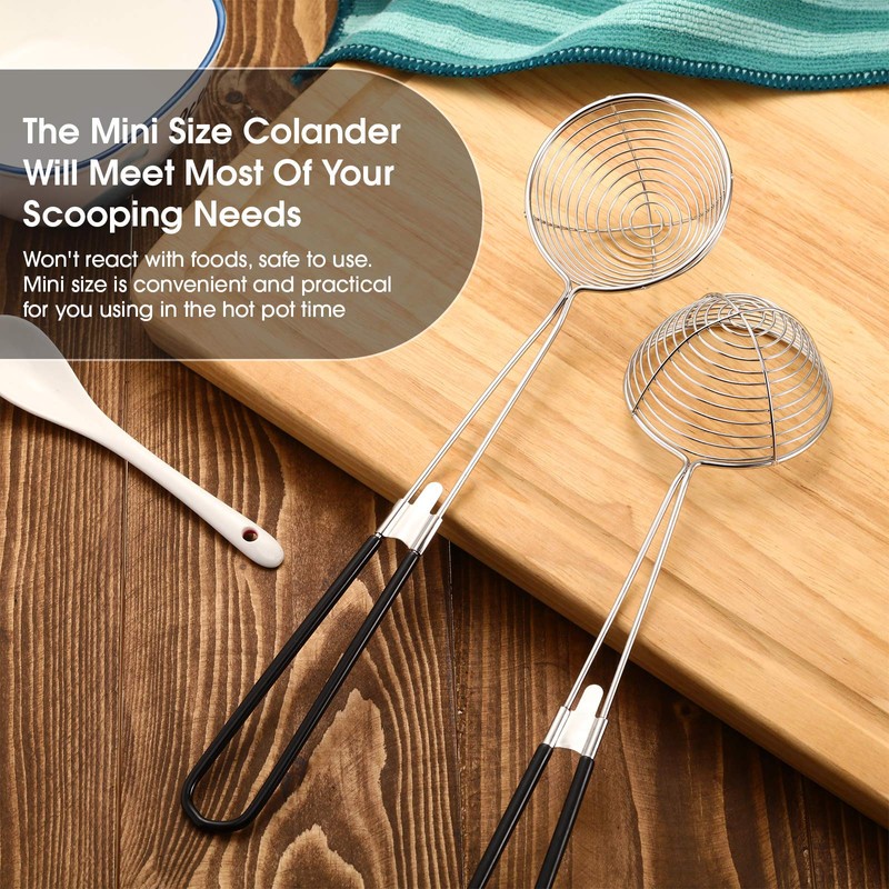 Geiserailie Hot Pot Strainer Scoops, Stainless Steel Hot Pot Strainer