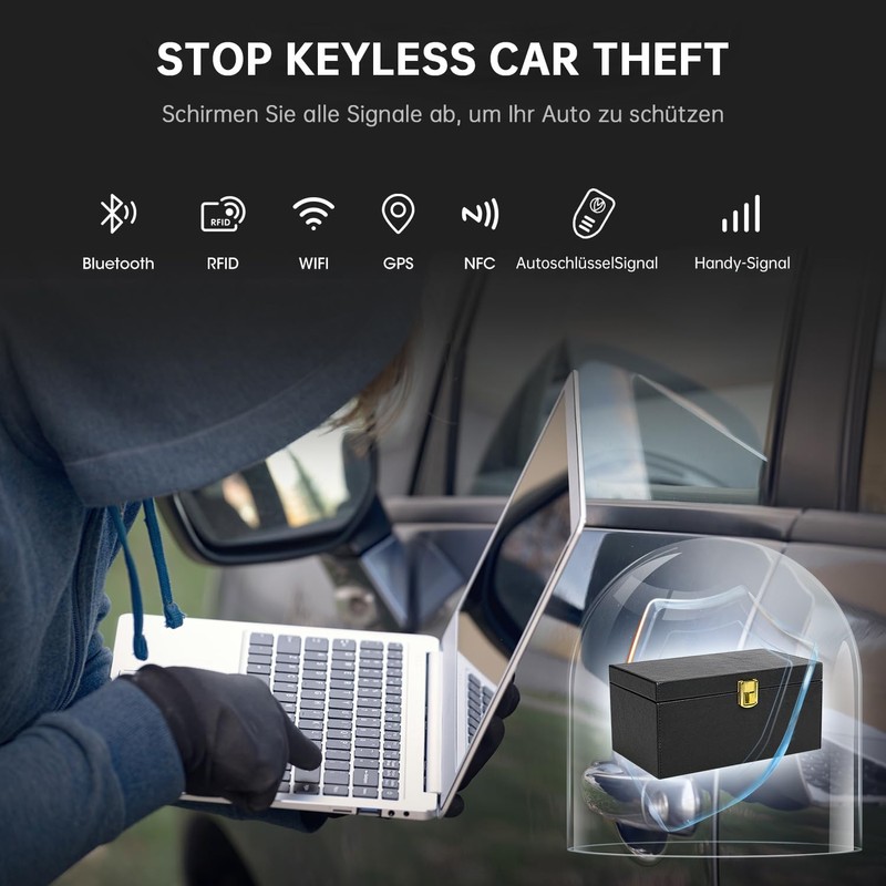 RealPlus Keyless Go Protection Car Key Box, Extra Large Faraday