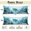 XUNLURY Coastal Beach Ocean Turtle 20x54 Body Pillow Cover, Ocean