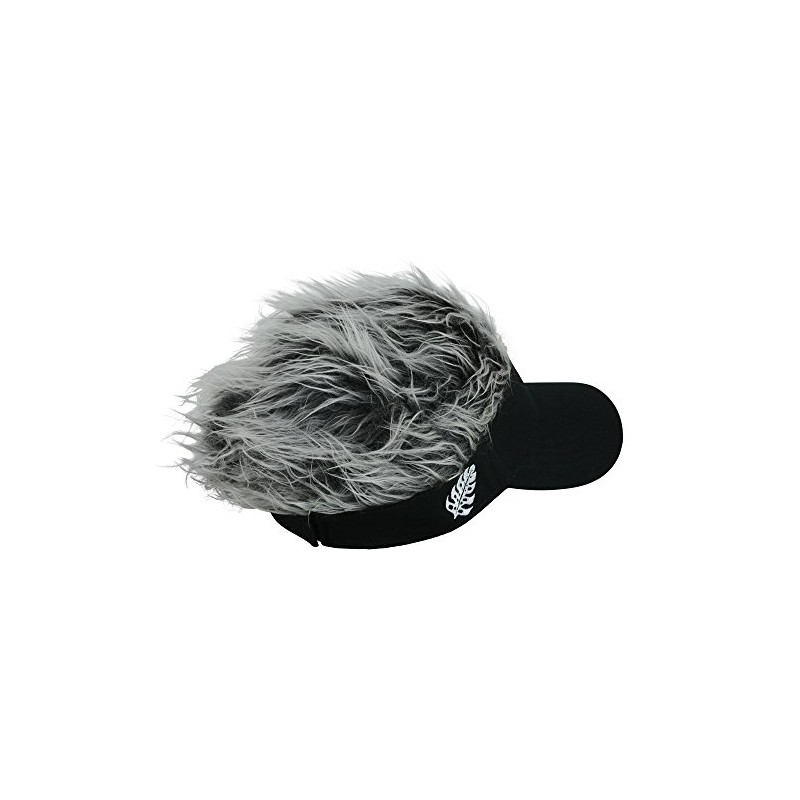 Light B-9 Men's B9 Fake Hair Visor, Gray x Black