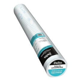 Delta Rollo Mica Autoadherible Transparente Contac Mica para Forro Cuadernos, Libros, Multiusos Resistente y Reposisionable 45 Cm X 20 M