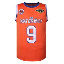 EETUG Bobby Boucher Basketball Jersey,9 The Waterboy Sandler Mud Dogs Bourbon Bowl 50th Anniversary Movie Basketball Jersey (Basketball 9 Orange,Medium)