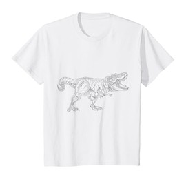Kids Tyrannosaurus Coloring Shirt Color Your Own T-Shirt