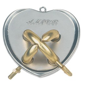 BePuzzled | Amour Hanayama Metal Brainteaser Puzzle Mensa Rated Level 5, for Ages 12 and Up