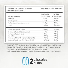 Maklen Hemofort 140 Cápsulas Cromo Picolinato 300g Sabor Sin sabor