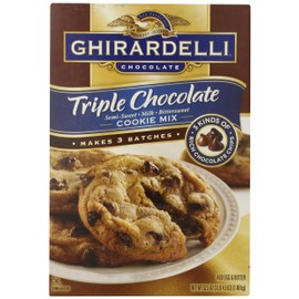 Ghirardell Chocolate Triple Chocolate Semi Sweet- Milk- Bittersweet Cookie Mix - 52.5 oz