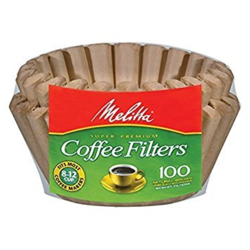 Melitta 8-12 Cup Basket Filter Paper (Natural Brown, 400 Count)