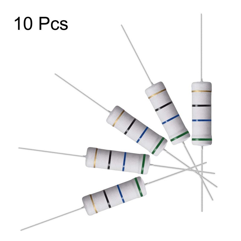 sourcing map Metal Oxide Film Resistor 5 Watt Axial Cable