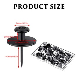 20Pcs Picture Hangers Nails,Decorative Push Pin,Hanging Wall Tacks,Hangers Nails,Double-Headed Wall Nails,Wall Nails for Pictures,for Home Classroom Office Study Room Drywall