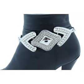 Alwasytyle4you Women Silver Metal Chain Boot Bracelet Elegant Shoe Bling Retro Arrow Head Charm