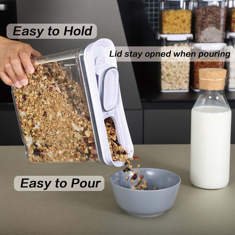 FreshKeeper Cereal Containers Storage Set, Airtight Food Storage Container with