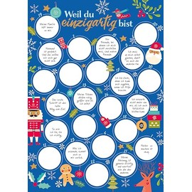 Weil du einzigartig bist – Der Rubbel-Adventskalender für Jungs: 24 Mutmachsprüche zum Freirubbeln. Tolles Geschenk für Sohn, Neffe und Enkel. Für mehr Mut und Selbstbewusstsein. Ab 10