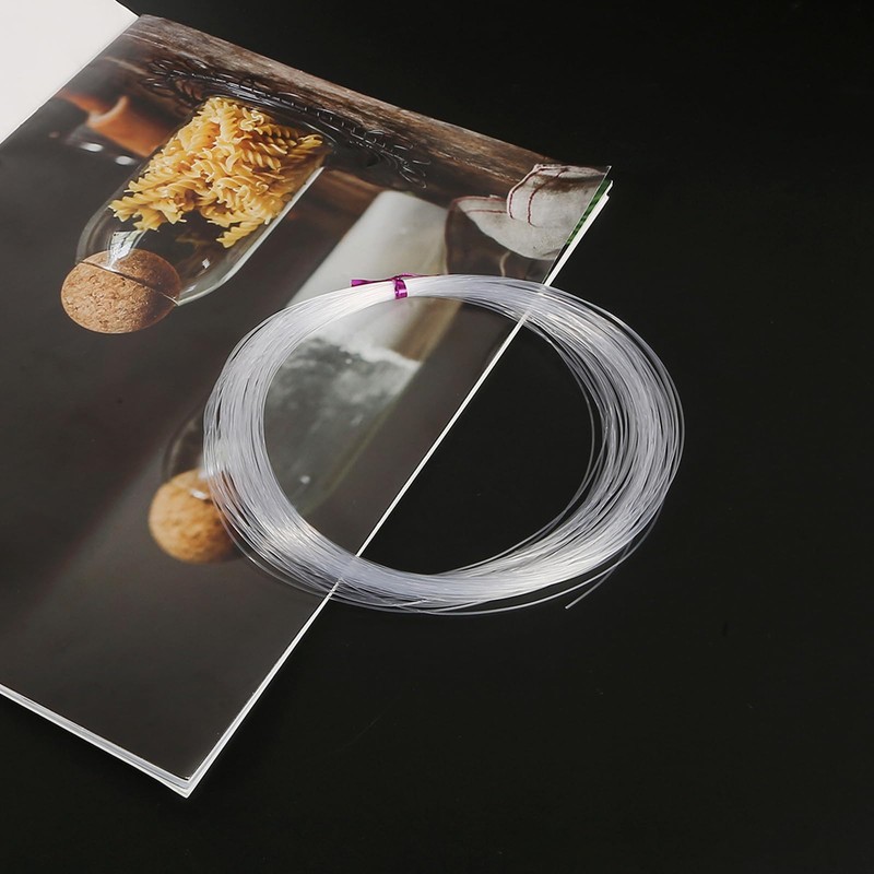 1 Roll Transparent Fishing Thread,0.25mm 80M Fish Wire (White, 0.25MM/80M)