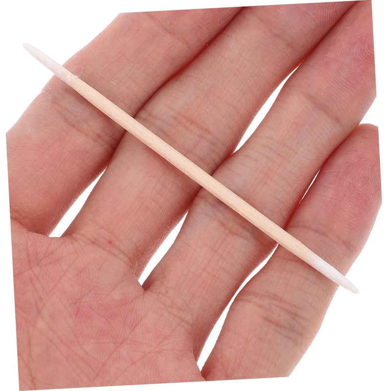 Ciieeo 2Pcs Double Pointed Cotton Swabs Precision Makeup Applicators for