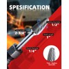 EZARC Tungsten Carbide Burr Set 1/4" Shank, 5PC Double Cut