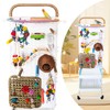 Parrots Bird Playground with Wheels,Parrot Play Stand with Bird Play