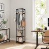 ELYKEN Coat Rack Freestanding, Hall Tree with 3 Storage Shelves